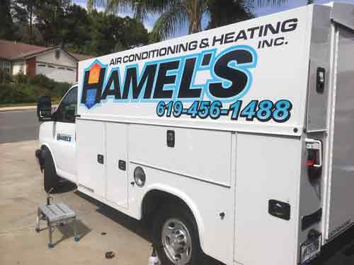 Hamel's HVAC Installation Truck