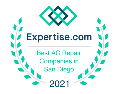 text says Hamels Awarded The best Air conditioning company in san diego by expertise.com for 2021