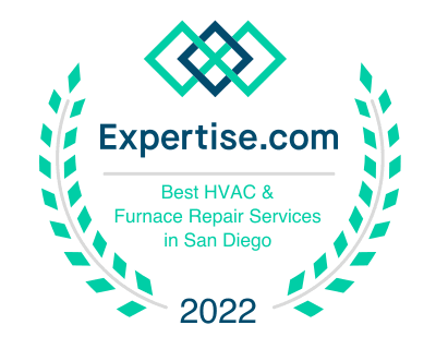 San Diego's Best HVAC and Furnace repair award of 2022 from expertise.com